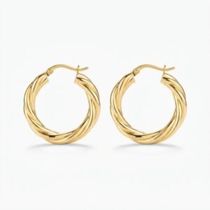 Home gold creole hoop earrings twisted 202608040329 (1)