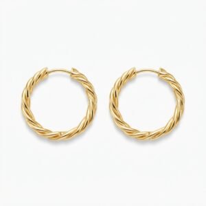 gold creole hoop earrings twisted 202608040329