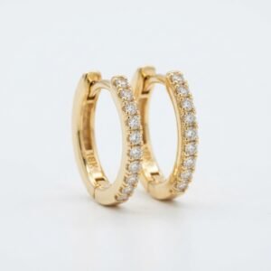 Home gold huggie hoop earrings diamonds 202608040327 (1)